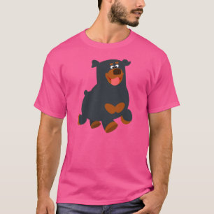 Cute Gamboling Cartoon Rottweiler T-Shirt