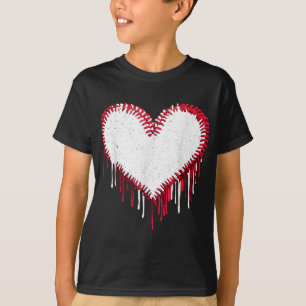Cute Game Day Baseball Softball Heart Funny Sport  T-Shirt