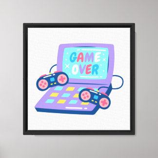 Cute Game Over Canvas Print