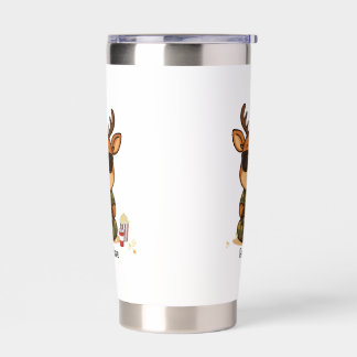 Cute Gamer Deer “Game Time” Accent Mug Insulated Tumbler