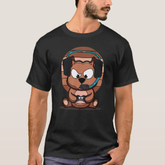 Cute Gamer Dog Gaming Pitbull Puppy Video Gamer Do T-Shirt
