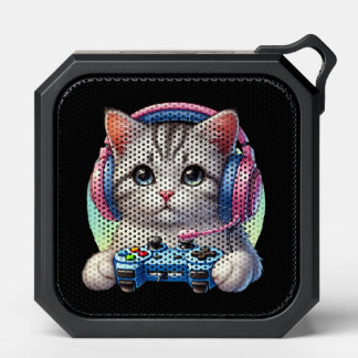 Cute gamer lovers cat bluetooth speaker