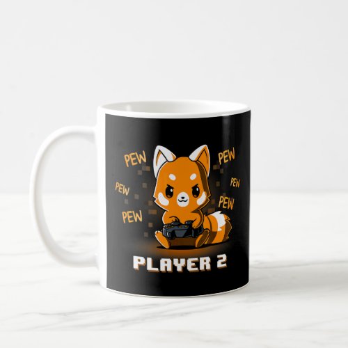 Cute Gaming Red Panda Pew Video Game Computer Play Coffee Mug