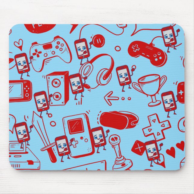 Cute Gaming Themed Mousepad (Front)