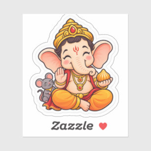 Cute Ganesha Sticker – Ganpati Bappa Morya