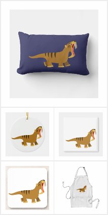 Cute Gaping Mouth Cartoon Thylacosmilus