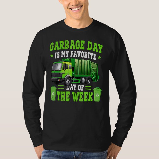 Cute Garbage Truck Love Trash Day  For Boy's T-Shirt (Front)