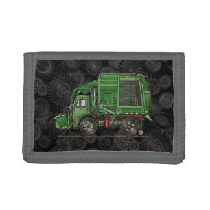 Cute Garbage Truck Trash Truck Tri-fold Wallet