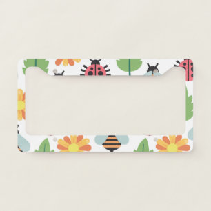 Cute Garden Animals License Plate Frame