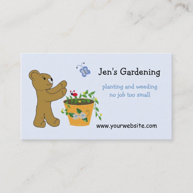 Cute Garden Business Design Business Card (Front)