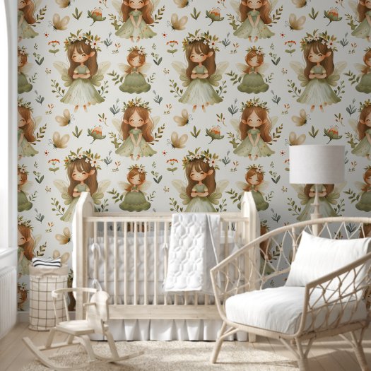 Cute Garden Fairies Butterfly Floral Nursery