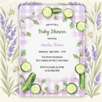 Cute Garden Fresh Theme Cucumber Baby Shower