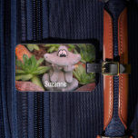 Cute Garden Frog Succulent Garden Personalized Luggage Tag at Zazzle