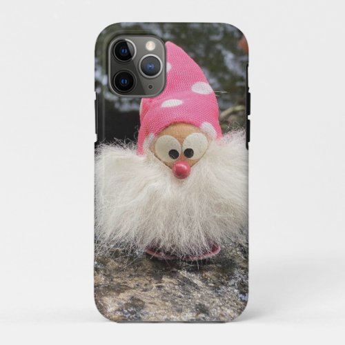 Cute Garden Gnome Pink Polka Dot Hat Polish Poland iPhone 11 Pro Case