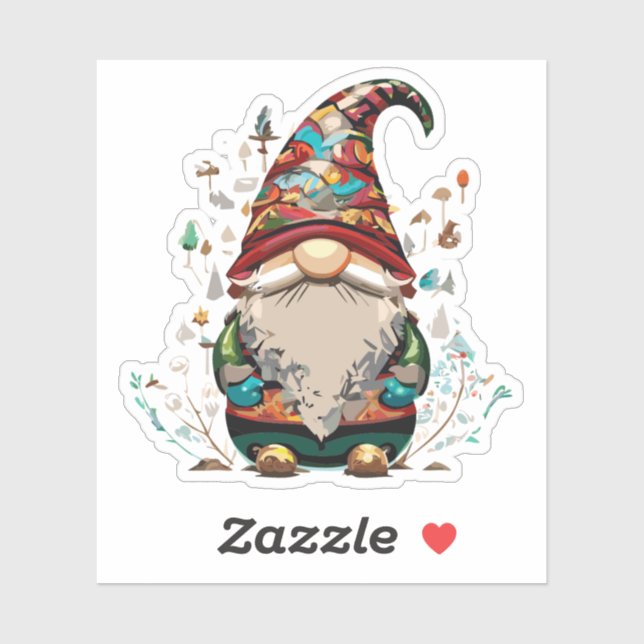 Cute Garden Gnome Sticker (Sheet)