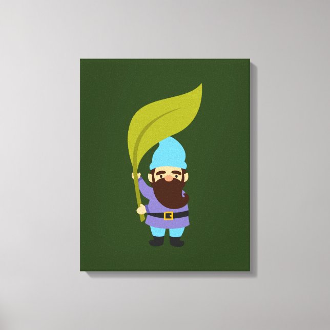 Cute garden gnomes fun canvas print (Front)