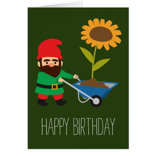Cute garden gnomes fun cards (Front)