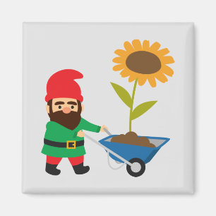 Cute garden gnomes fun magnet