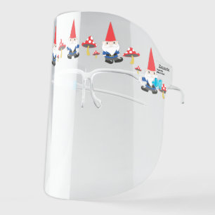 Cute Garden Gnomes Vintage Face Shield