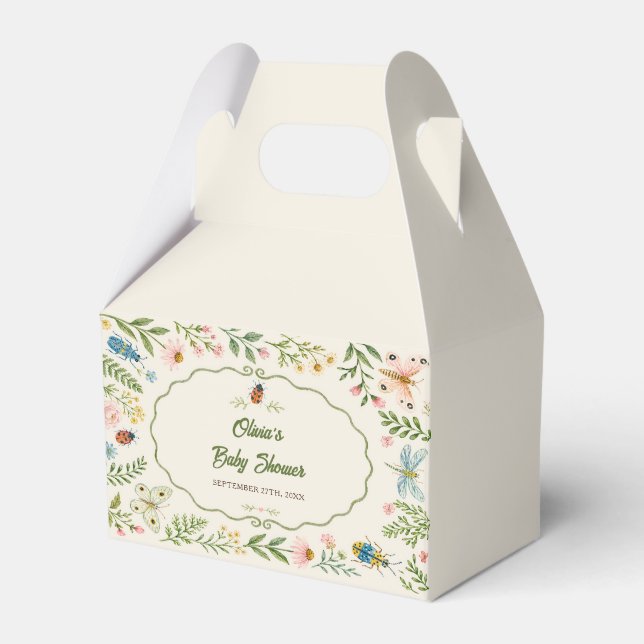Cute Garden Love Bug  Favor Boxes (Front Side)
