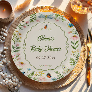 Cute Garden Love Bug Paper Plates