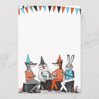 Cute Garden Party Animals Birthday Invitation