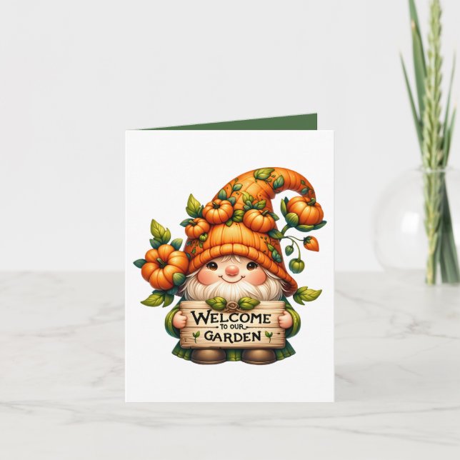 Cute Garden party welcome Fall customizable Card (Front)