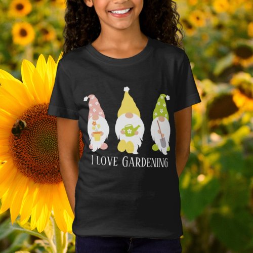 cute Gardening gnome lovers add text T_Shirt