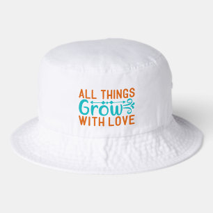 Cute gardening inspiration word art bucket hat