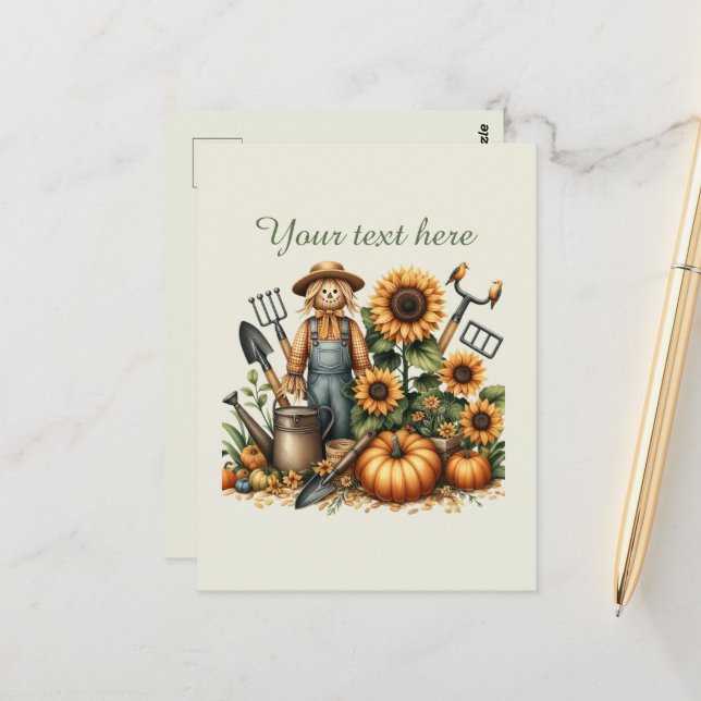 Cute gardening lovers customizable  postcard (Front/Back In Situ)