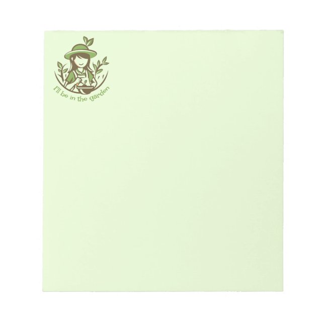 Cute Gardening Quote Gardener Gardens Notepad (Front)