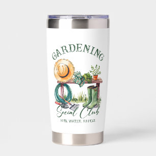 Cute gardening social club word art  insulated tumbler