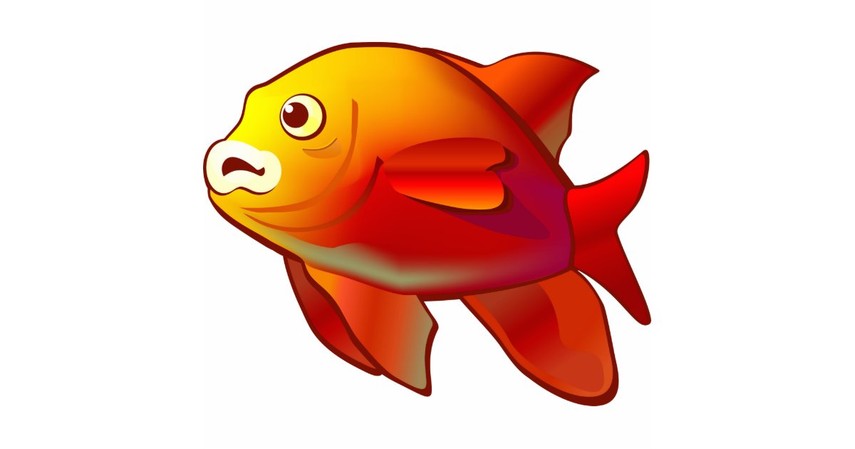 Cute Garibaldi Fish Cartoon Cutout | Zazzle.com