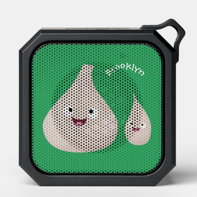 Cute garlic cartoon vegetable illustration bluetooth speaker (Front)