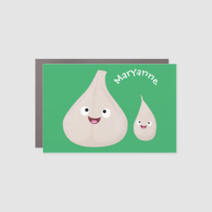 Cute garlic cartoon vegetable illustration car magnet