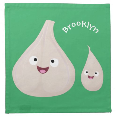 Cute garlic cartoon vegetable illustration cloth napkin