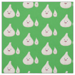 Cute garlic cartoon vegetable illustration fabric