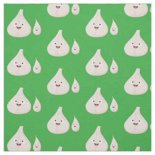 Cute garlic cartoon vegetable illustration fabric