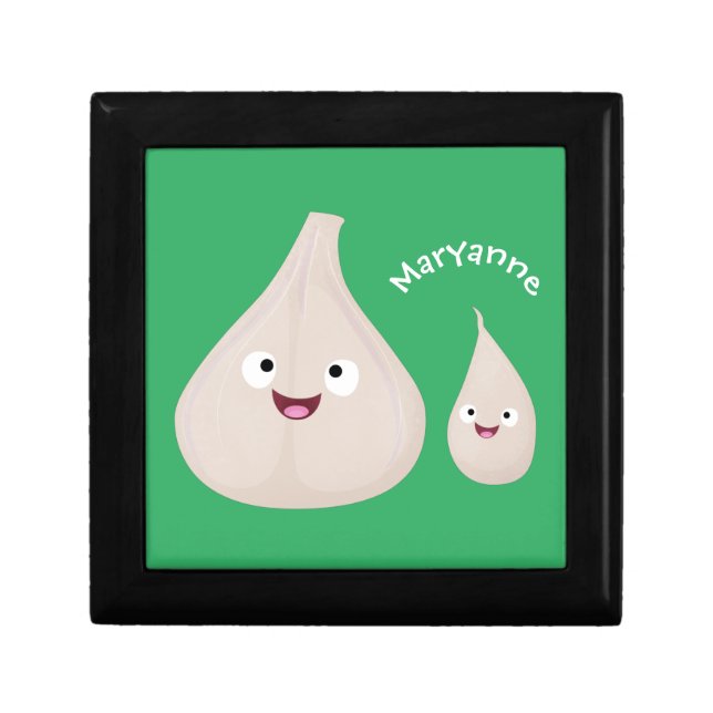 Cute garlic cartoon vegetable illustration gift box (Front)