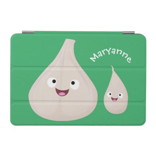 Cute garlic cartoon vegetable illustration iPad mini cover