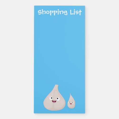 Cute garlic cartoon vegetable illustration magnetic notepad