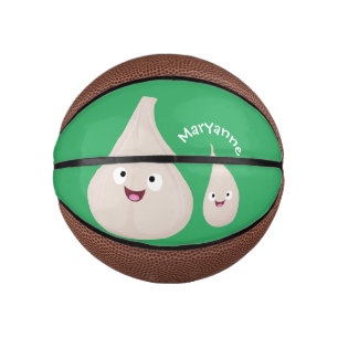 Cute garlic cartoon vegetable illustration mini basketball