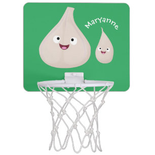 Cute garlic cartoon vegetable illustration mini basketball hoop