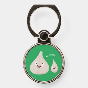 Cute garlic cartoon vegetable illustration phone ring stand