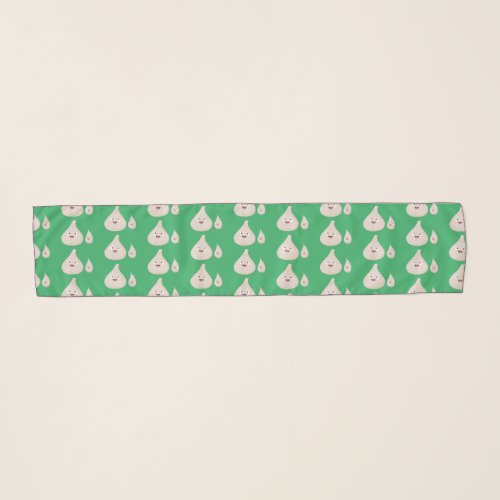 Cute garlic cartoon vegetable illustration scarf