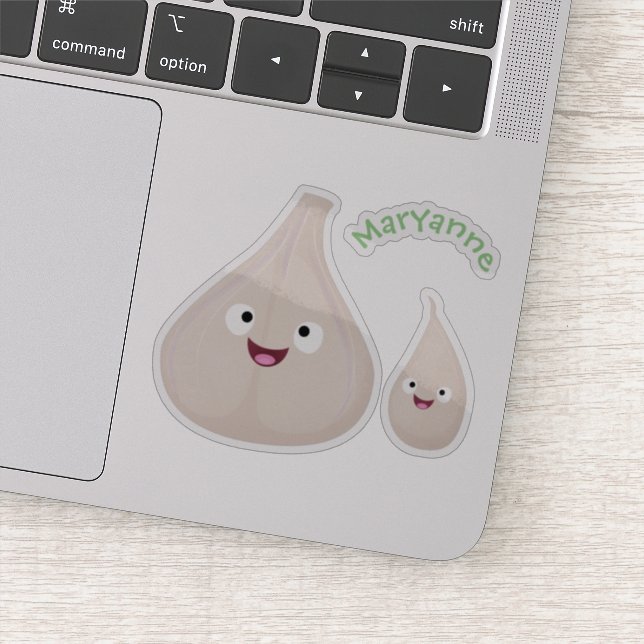 Cute garlic cartoon vegetable illustration sticker (Detail)