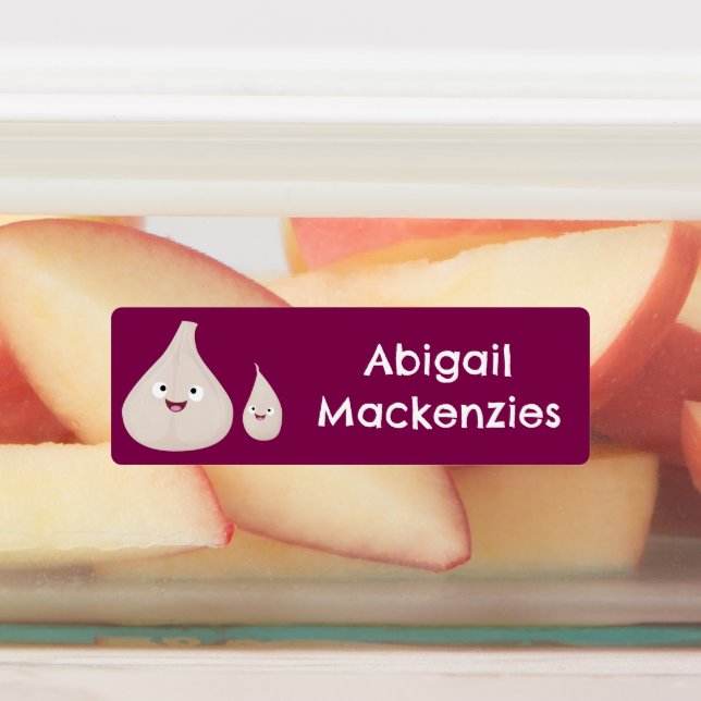 Cute garlic cartoon vegetable personalized labels (Affixed)