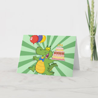 Cute Gator Birthday Cards