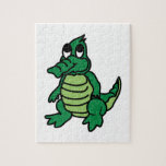 Cute Gator Jigsaw Puzzle<br><div class="desc">Get this whimsical design on nursery projects. This will be adorable on fitted crib sheet, toddler quilt and crib skirts.</div>