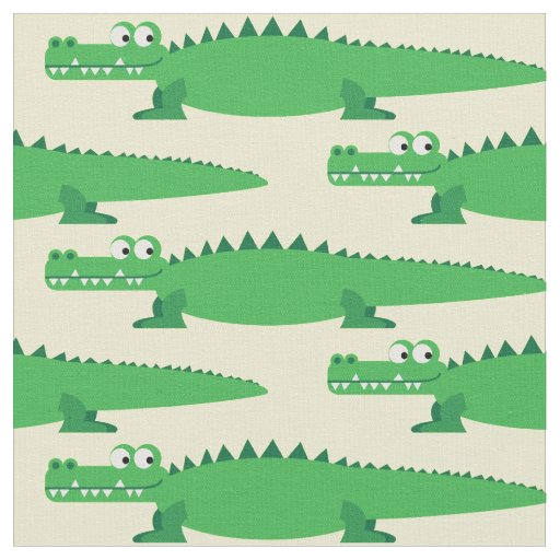 Cute Gators Kids Alligator Crocodile Cartoon Fabric